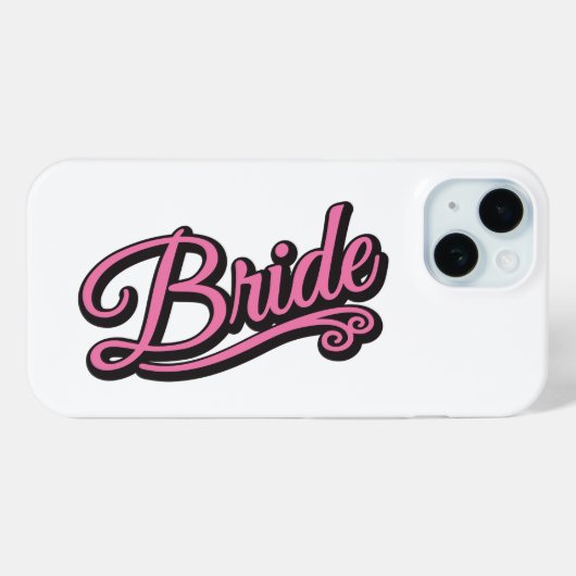 Bruid zwart/roze op wit Case-Mate iPhone case (Achterkant (horizontaal))