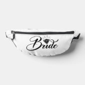 Bruid Zwart Tekst op Wit Fanny Pack Heuptasje (Liggend)