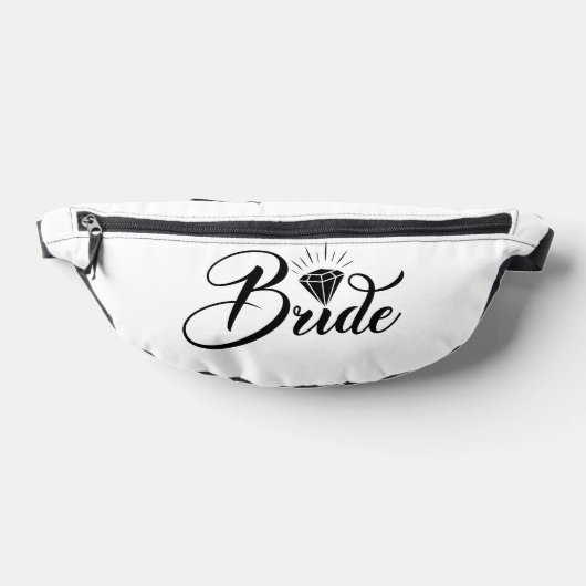 Bruid Zwart Tekst op Wit Fanny Pack Heuptasje (Liggend)