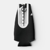 BRUID Zwart & Wit Bruiloft Bruidsfeestbruidegom Flesjeskoeler (Achterkant)