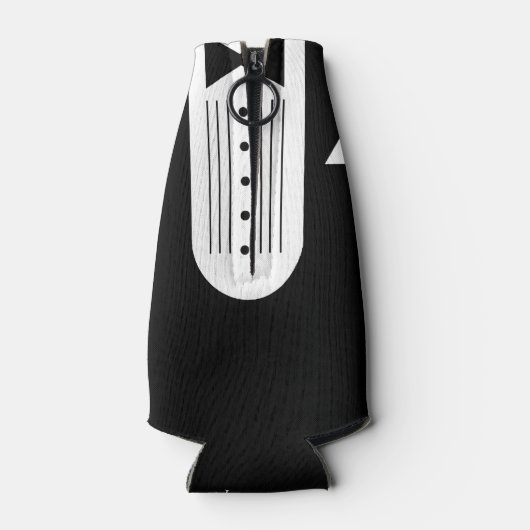 BRUID Zwart & Wit Bruiloft Bruidsfeestbruidegom Flesjeskoeler (Achterkant)