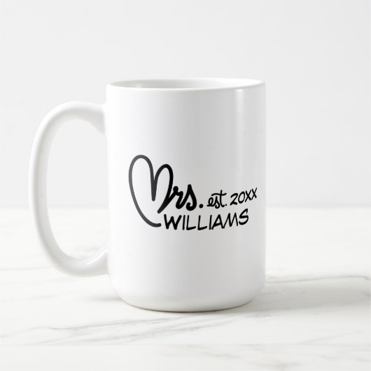 Bruid zwart-wit Mok (Links)