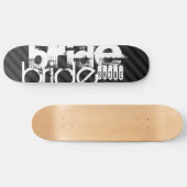 Bruid; zwarte en donkergrijze strepen skateboard (Horizontaal)