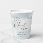 Bruid zweeft op wolkjes Bruidsfeest  Papieren Bekers (Achterkant)