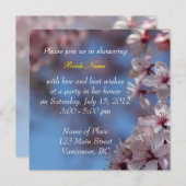 bruidale doucheuitnodiging, kersenbloesem kaart (Voorkant / Achterkant)