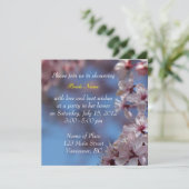 bruidale doucheuitnodiging, kersenbloesem kaart (Staand voorkant)