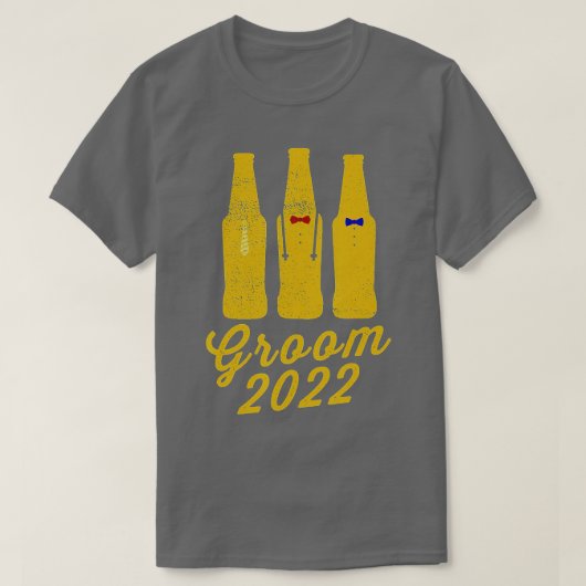 Bruidegom 2022 Funny Bruidsjonkers Bachelorfeest  T-shirt (Design voorkant)