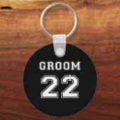 Bruidegom 2022 Verloving Feest Matching Honeymoon Sleutelhanger (Voorkant)