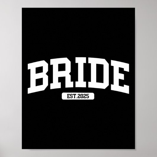 Bruidegom 2025 Just Married Couples Verloving W Poster (Voorkant)
