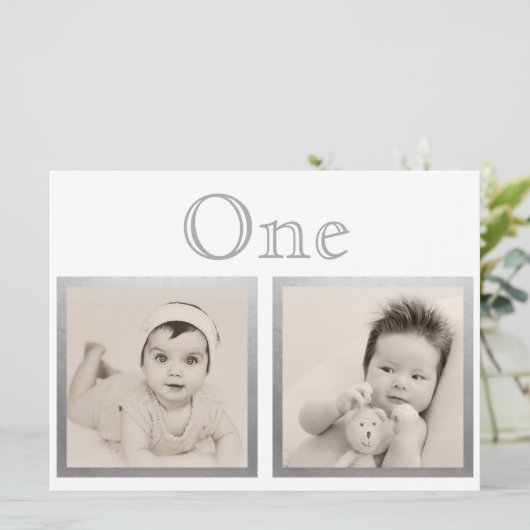 Bruidegom aangepaste leeftijd zilveren tafelnummer (Staand voorkant)