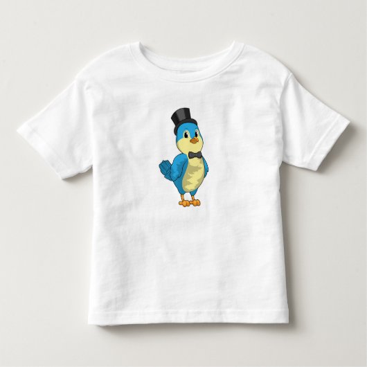 Bruidegom als vogel met lint kinder shirts (Voorkant)