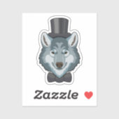 Bruidegom als wolf met boog sticker (Vel)
