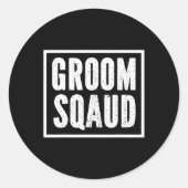 Bruidegom Bachelor Crew Feest Team Bruidegom 1  Ronde Sticker (Voorkant)