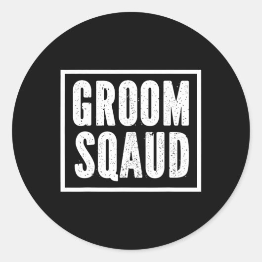 Bruidegom Bachelor Crew Feest Team Bruidegom 1  Ronde Sticker (Voorkant)