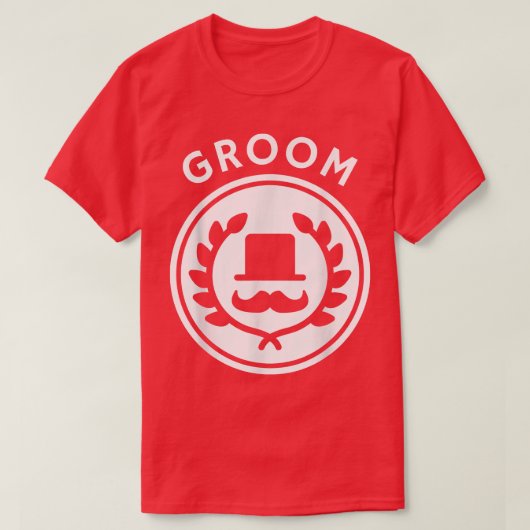 Bruidegom BadgeBachelorfeest, Trouwen, of Pasgetro T-shirt (Design voorkant)