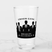 Bruidegom Bende Mannen in Pakken Bachelor Party Br Glas (Voorkant)