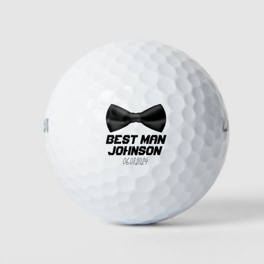 bruidegom beste man bruiloft cadeau golfballen (Voorkant)