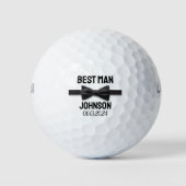 bruidegom beste man bruiloft cadeau golfballen (Voorkant)