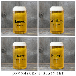 bruidegom beste man groomsman bruiloft blikvorm glas