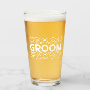 Bruidegom Bier Glas
