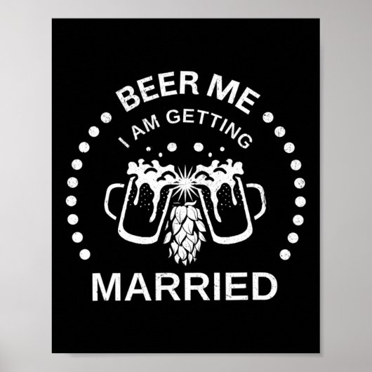 Bruidegom Bier Ik ga Trouwen Bachelor P Poster (Voorkant)