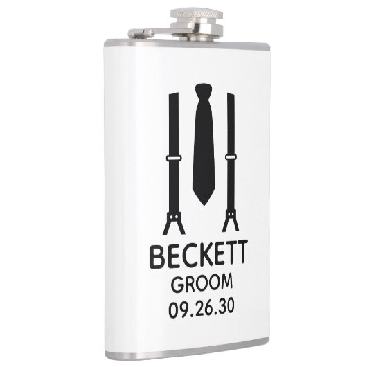 Bruidegom Black Tie Heupfles (Rechts)