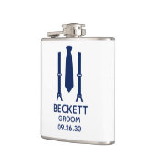 Bruidegom Blauwe Das Heupfles (Links)