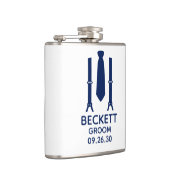 Bruidegom Blauwe Das Heupfles (Rechts)