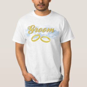 bruidegom, blauwe lucht en wolken t-shirt