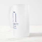 Bruidegom Blauwe Strikdas Matglas Bierpul (Voorkant links)