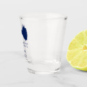 Bruidegom Blauwe Vlinderdas Shot Glas (Rechts)