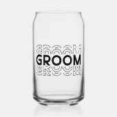 Bruidegom blikvorm glas (Voorkant)
