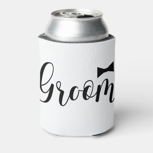 Bruidegom-Boordje Huwelijk,-Bachelorfeest Blikjeskoeler (Blikje Achterkant)