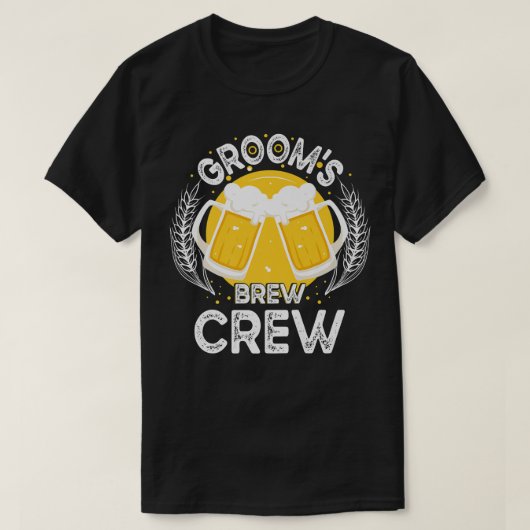 Bruidegom Brew Crew Funny Bruidsjonkers Bachelor P T-shirt (Design voorkant)