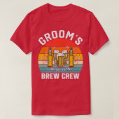 Bruidegom Brew Crew Funny Bruidsjonkers Bachelor P T-shirt (Design voorkant)