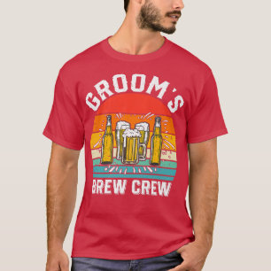 Bruidegom Brew Crew Funny Bruidsjonkers Bachelor P T-shirt