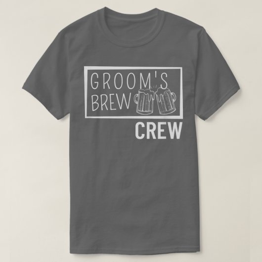 Bruidegom Brouw Crew Team Beste Man Bachelorfeest T-shirt (Design voorkant)
