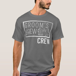 Bruidegom Brouw Crew Team Beste Man Bachelorfeest T-shirt