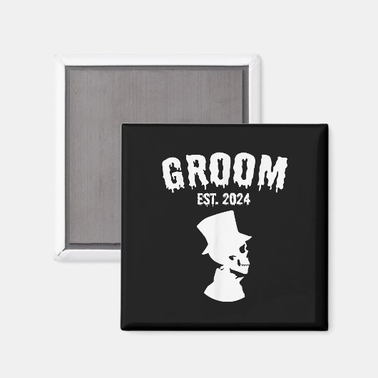 Bruidegom Bruid 2024 Skelet koppels matching bruil Magneet (Voorkant / Achterkant)