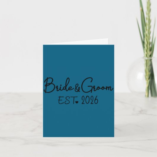 Bruidegom bruid est 2026 bijpassende bruid bruideg kaart (Voorkant)
