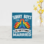Bruidegom bruid gay pride sorry jongens deze man i kaart (Gele Bloem)