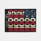 Bruidegom Bruid Geschat 2025 VS Vlag Net Getrouwd Fleece Deken (Voorkant (Horizontaal))