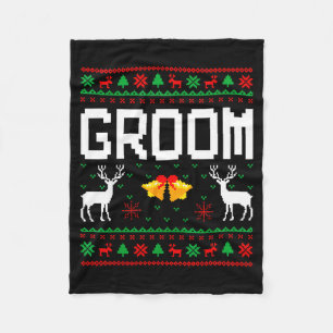 Bruidegom bruid getrouwd paar lelijke kerst trui fleece deken
