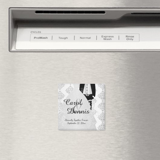 Bruidegom & bruid Keepsake Magneet (Insitu (Vaatwasser))