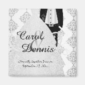 Bruidegom & bruid Keepsake Magneet (Voorkant)