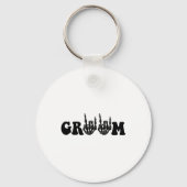 Bruidegom Bruid Skelet Gotische Halloween Bruiloft Sleutelhanger (Voorkant)