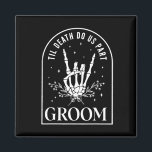 Bruidegom Bruid Skeleton Rock Hand Paren Trouwzaal Magneet<br><div class="desc">Bruidegom Bruid Skeleton Rock Hand Paren Huwelijk Halloween</div>