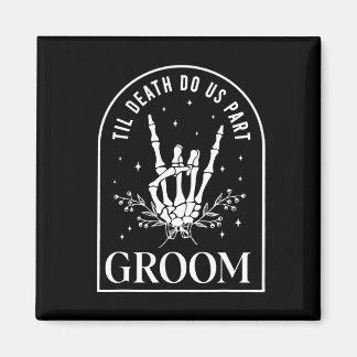 Bruidegom Bruid Skeleton Rock Hand Paren Trouwzaal Magneet