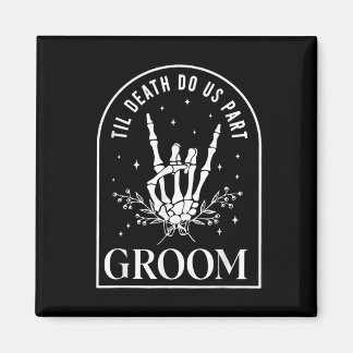 Bruidegom Bruid Skeleton Rock Hand Paren Trouwzaal Magneet