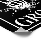 Bruidegom Bruid Skeleton Rock Hand Paren Trouwzaal Poster (Hoek)